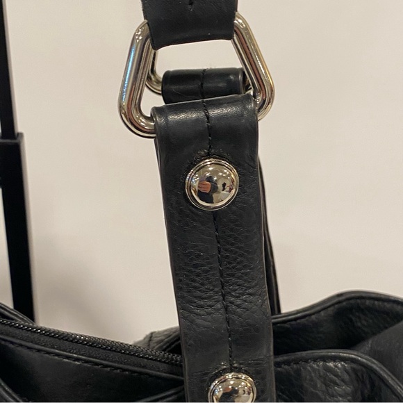 B Makowski Black Leather Hobo Shoulder Bag - Large - Very Good Condition - Picture 6 of 15